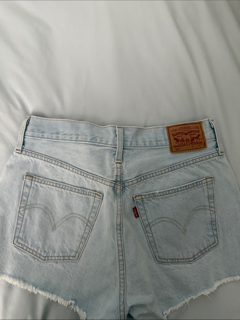 Levi's High Rise Light Blue Denim Cutoff Denim Shorts - Women's Size 28
